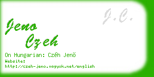 jeno czeh business card